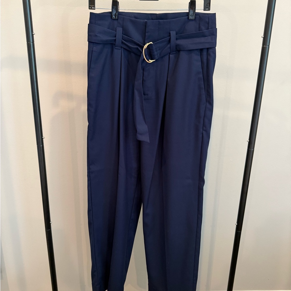 Scotch & Soda Dark Blue Daisy Trousers with Gold Accent